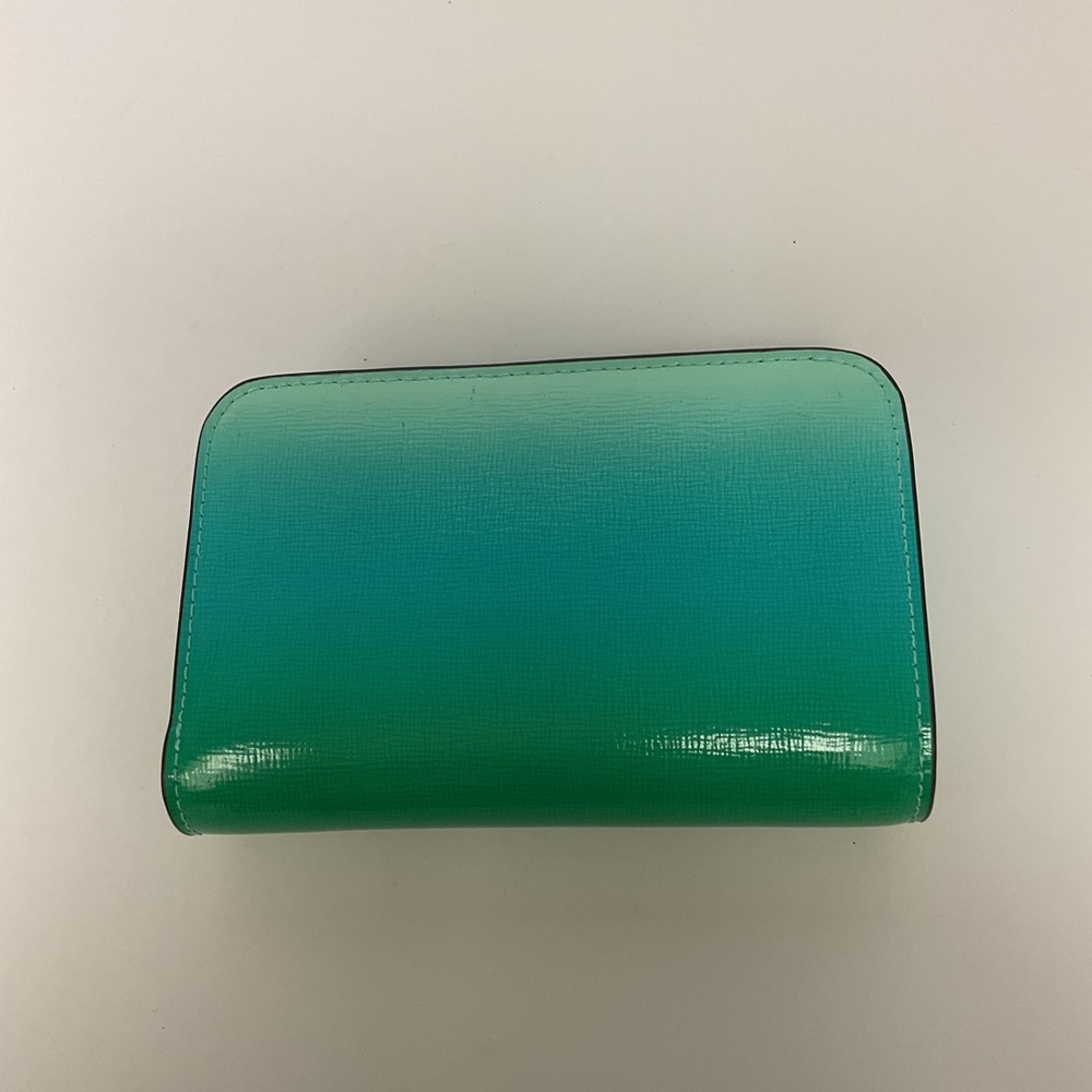 KATE SPADE PATENT LEATHER WALLET AQUA OMBRE NWOT - Picture 2 of 15